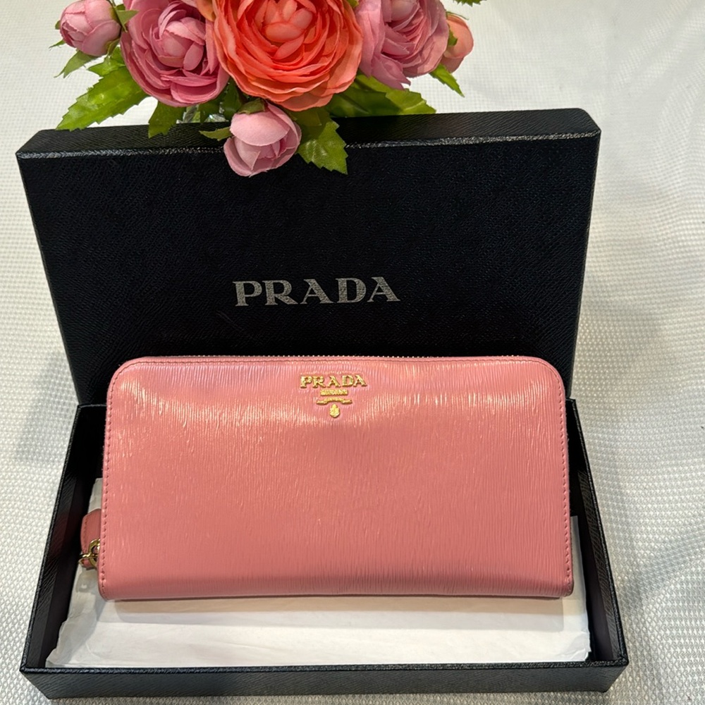 Authentic Prada Zippy Wallet With Box And Authent… - image 2